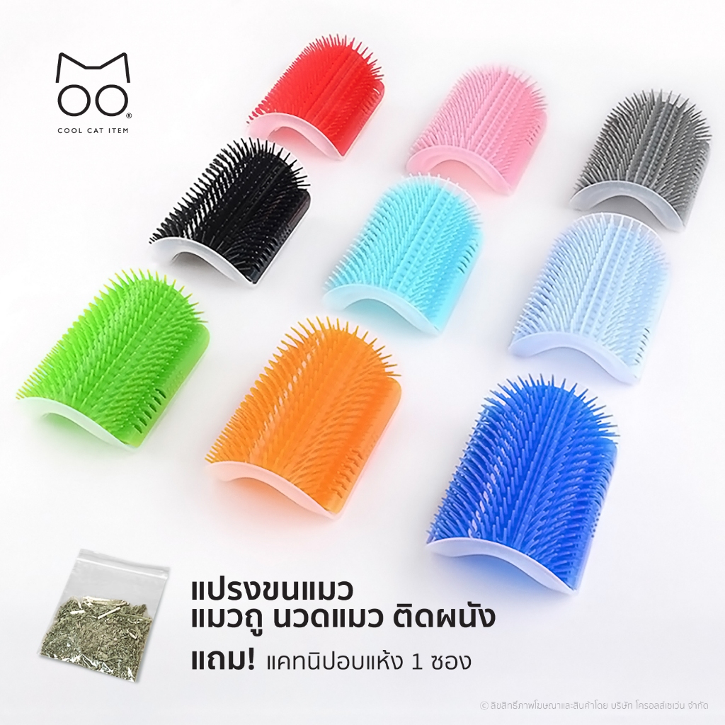 แปรงขนแมว แปรงนวดแมว แปรงแมวถู แบบติดผนัง