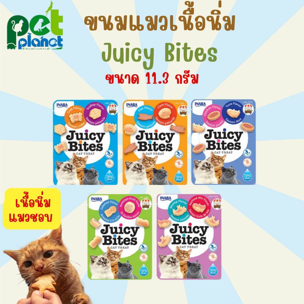 11.3กรัม] ขนมแมวเม็ดนิ่ม INABA Juicy Bites จุ้ยซี่ไบรท์ ขนมสําหรับ แมว ลูกแมว เนื้อนิ่ม ทานง่าย หอม อร่อย