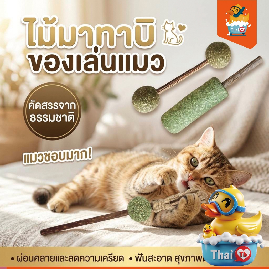 catnip แคทนิปอมยิ้มเสียบไม้มาทาบิสมุนไพรแมวฟินแคทนิปแมวกัญชาแมว(ของเล่นแมว) JXY