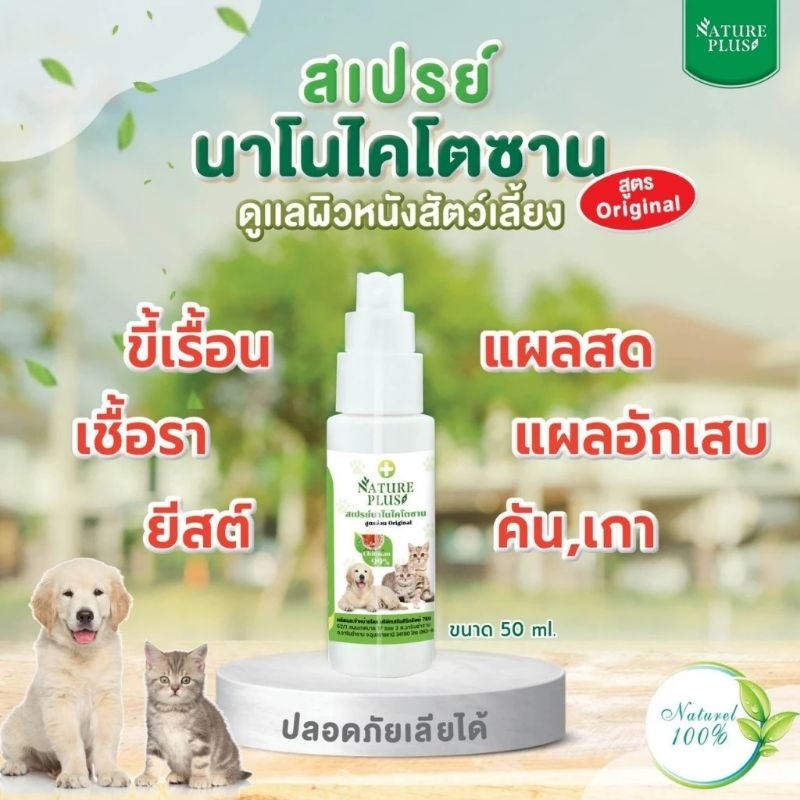 สเปรย์นาโน เชื้อรา เรื้อน ปัญหาผิวหนังของสุนัขและแมว แผลแห้งไว