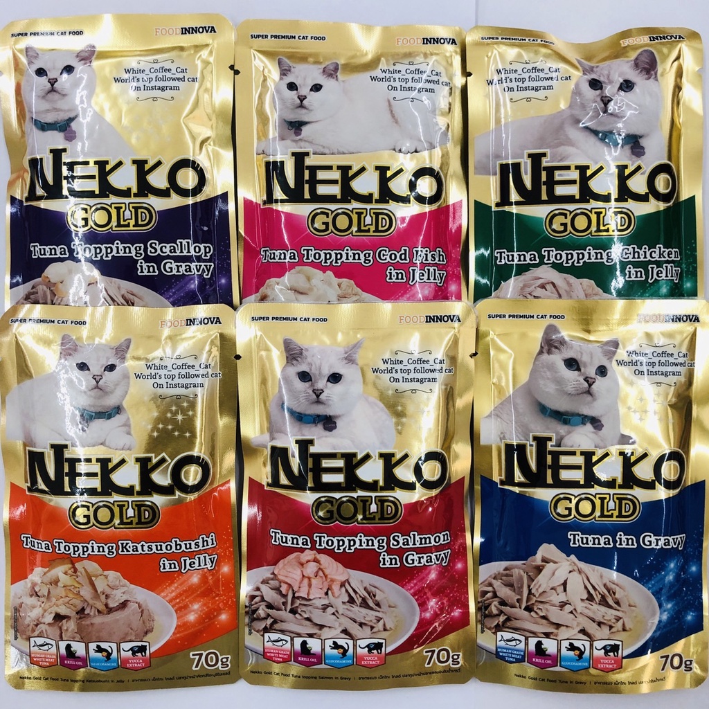 Nekko gold อาหารแมวเปียกพรีเมียม แบบซอง 70 กรัม