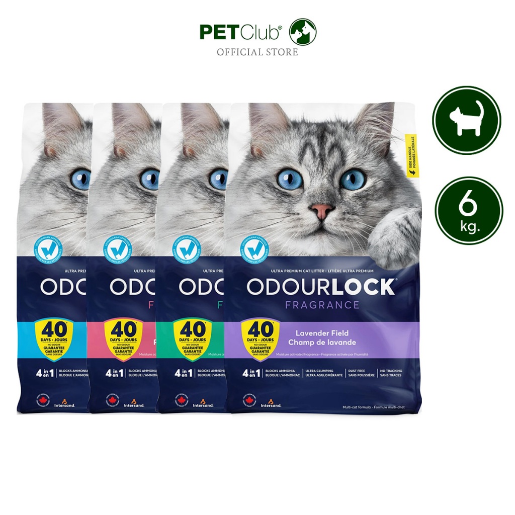 PETClub] Intersand Odour Lock - ทรายแมวภูเขาไฟพรีเมียม 4 กลิ่น (6kg.)
