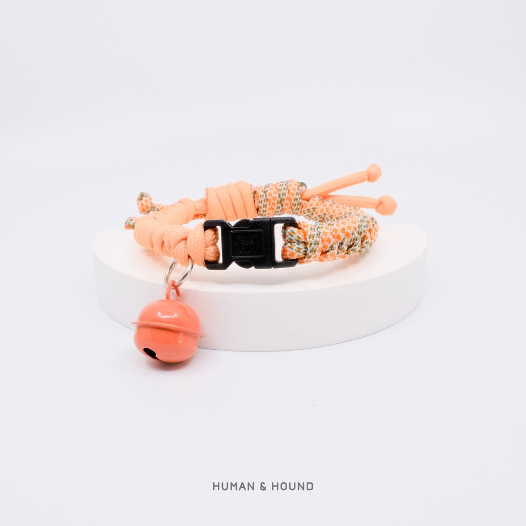 ปลอกคอแมว พร้อมหัวล็อกนิรภัย Human and Hound- Paracord Cat Collar - 2tone