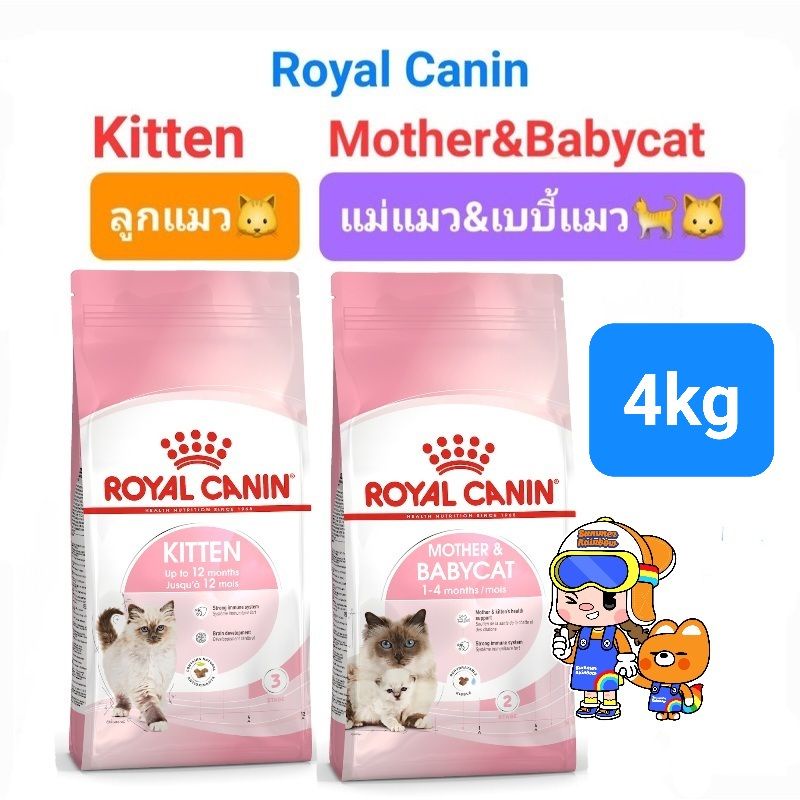 Royal Canin Kitten 4kg / mother babycat 4kg โรยัลคานิน อาหารแม่แมว ลูกแมว ขนาด 4 กิโลกรัม