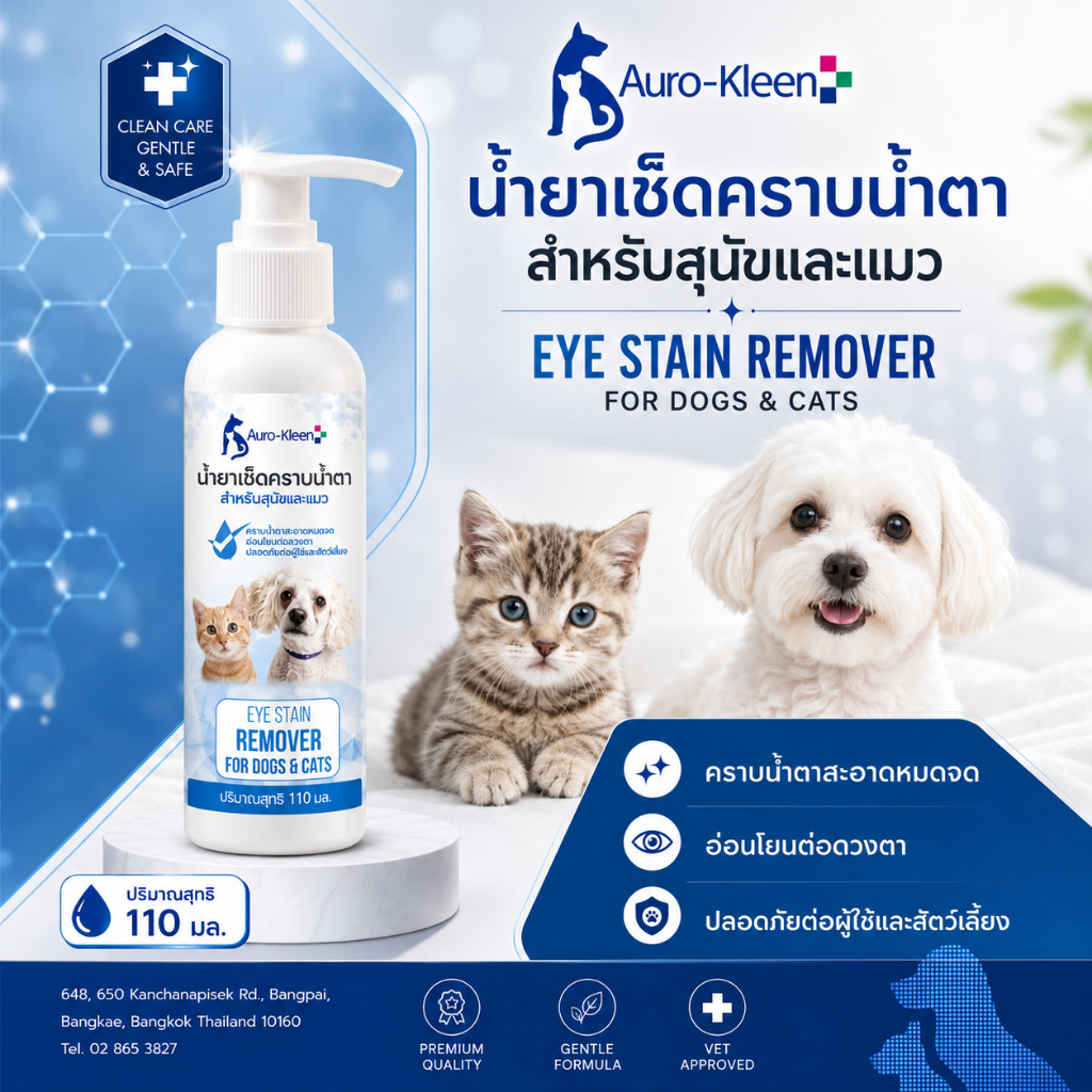 Auro-Kleen น้ํายาเช็ดคราบน้ําตาสุนัขและแมว 110 ml