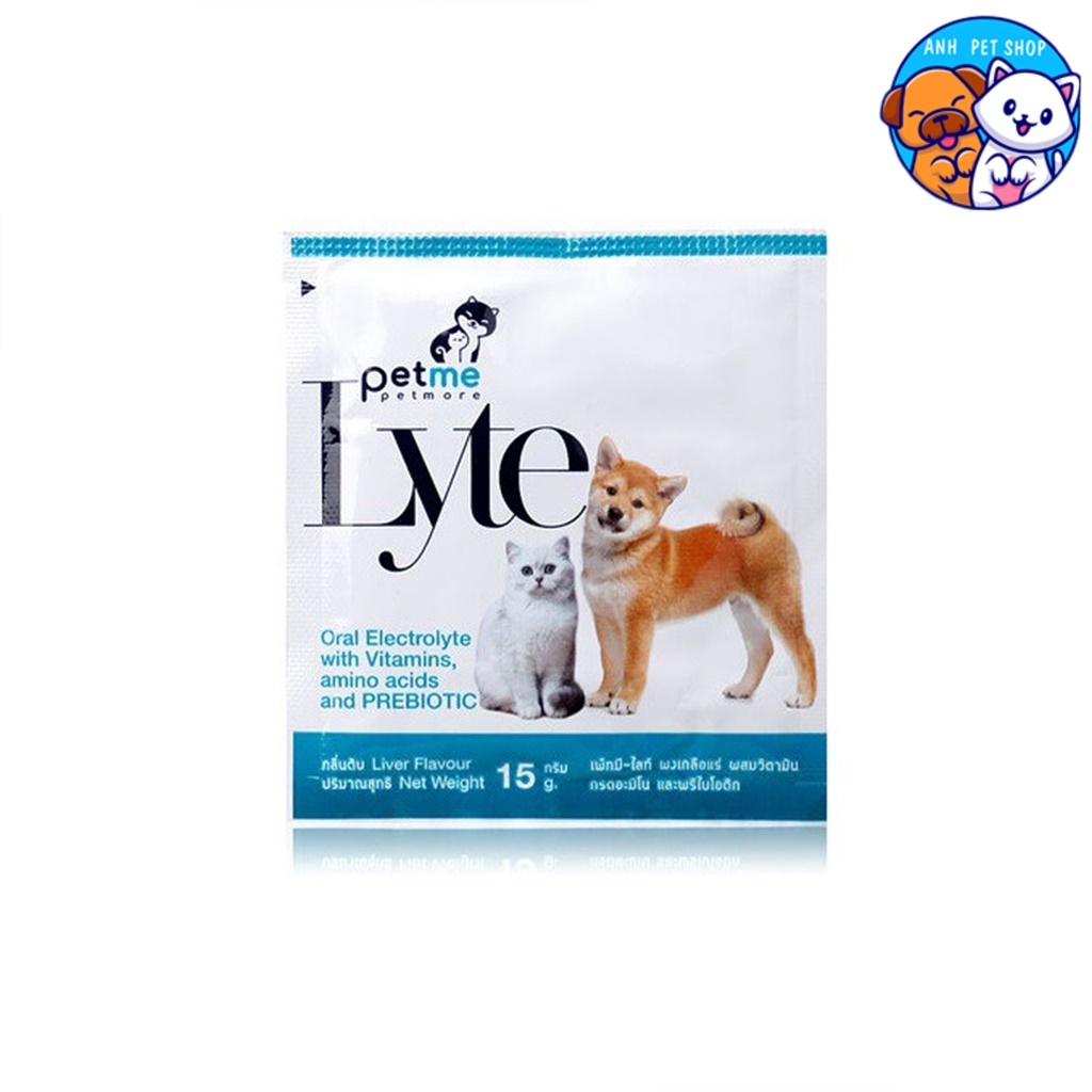 Petme-Lyte เพ็ทมี-ไลท์ กลิ่นตับ เกลือแร่ผสมวิตามิน กรดอะมิโนและพรีไบโอติก สําหรับสุนัขและแมว (15 g.)