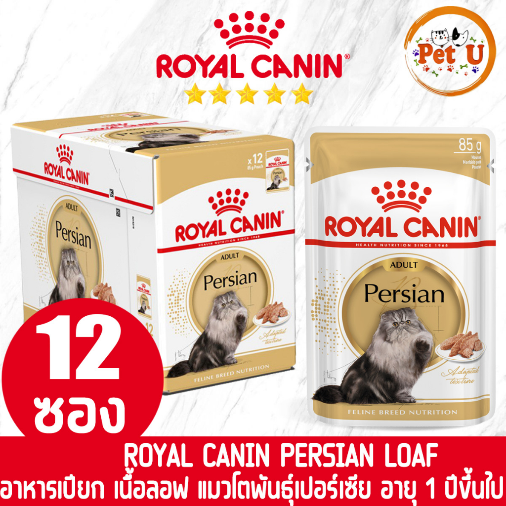 85g x 12ซอง] Royal Canin อาหารเปียก สูตร PERSIAN (LOAF) แมวโตพันธุ์เปอร์เซีย ชนิดเปียก ขนาด 85g.x 12 ซอง