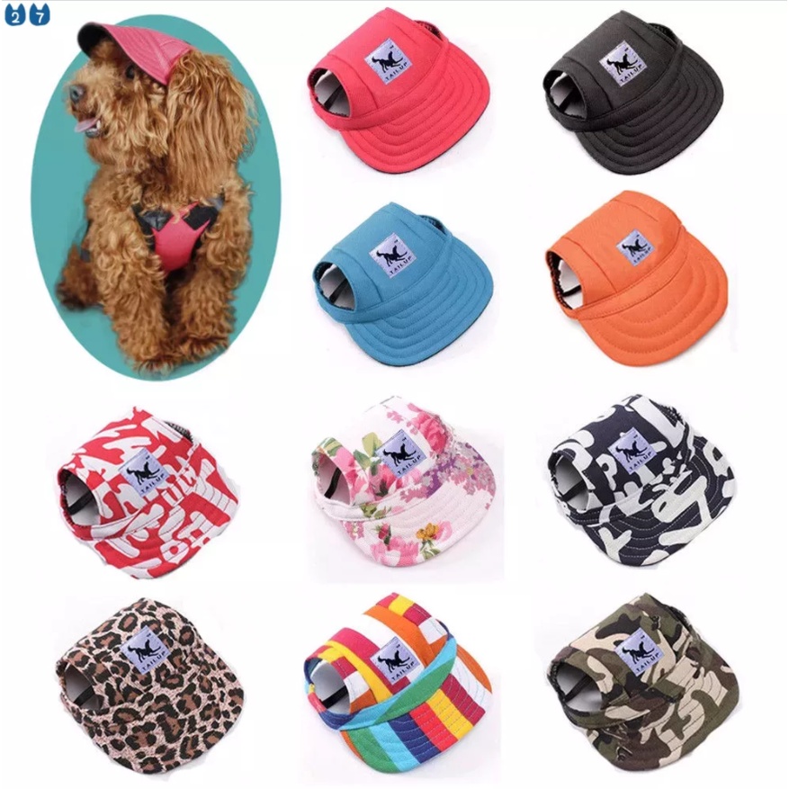 27Pets』Fashion Pet Hat Baseball Cap Windproof Travel Sports Sun Hats for Cats Outdoor Accessories