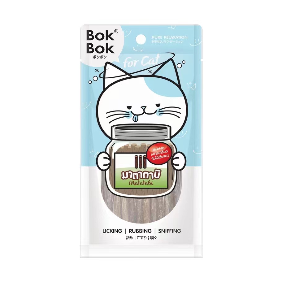 Bok Bok Matatabi ไม้มาทาทาบิ มาทาทาบิ ไม้ฟินสําหรับแมว บรรจุ 10 แท่ง