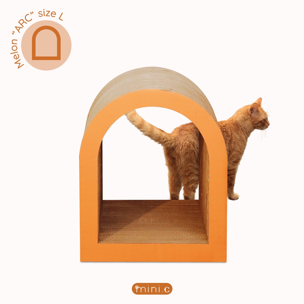 mini.c ที่ลับเล็บแมว รุ่น ARC Melon Size L ที่ฝนเล็บแมว ของเล่นแมว บ้านแมว Cat scratcher