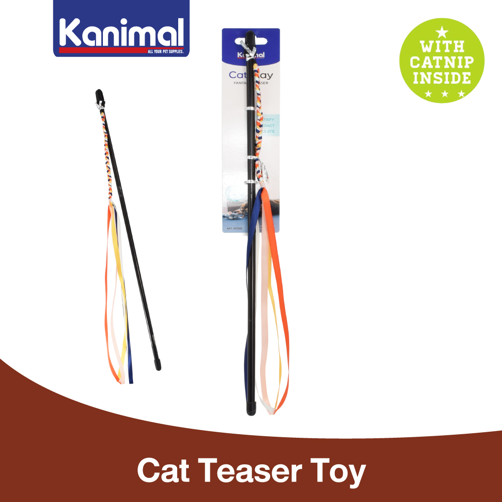 107305] Kanimal Cat Teaser Toy ของเล่นแมว ไม้ล่อแมว รุ่นเชือกแฟนตาซี (ยาวพิเศษ) 57 ซม. (ไม้ยาว 46 ซม.)