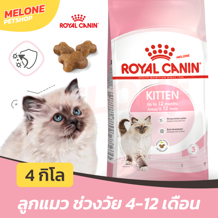 Royal Canin Kitten รอยัลคานิน อาหารแมว ลูกแมว แมวเด็ก อายุ 4 - 12 เดือน ขนาด 4 kg