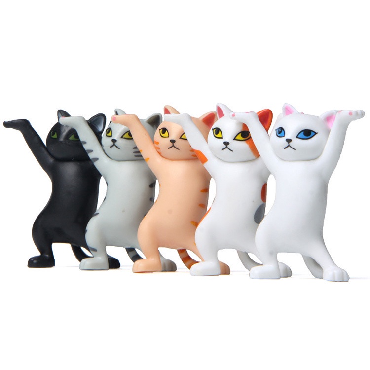 ฟิกเกอร์แมวเต้น มี5สี โมเดลแมว ถือของได้ทุกสิ่ง น่ารักที่สุดดด