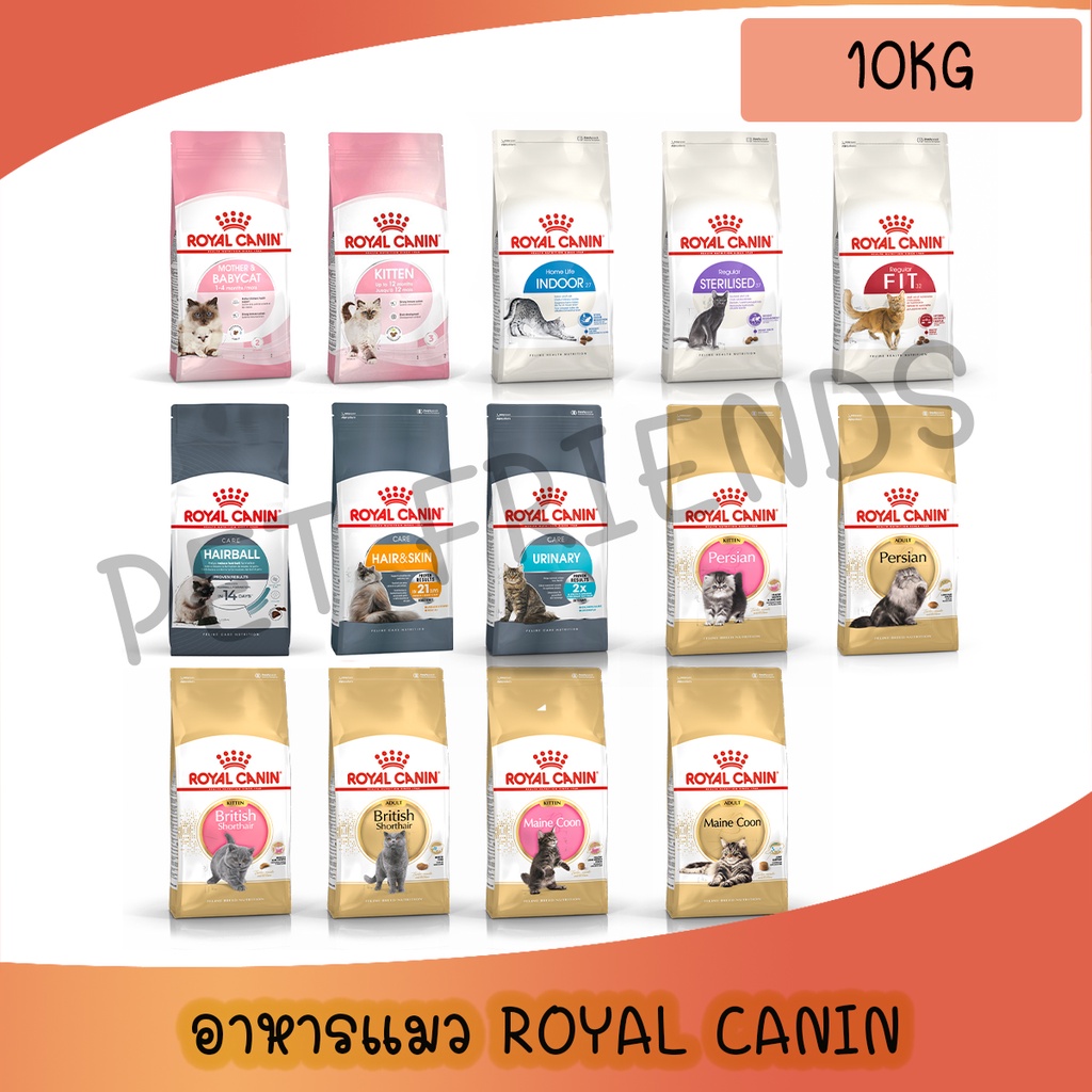 10Kg] Royal Canin Cat อาหาร แมว โรยัล คานนิน ครบทุกสูตร แมวโต ลูกแมว แมวสายพันธุ์