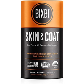 Pre order+BIXBI Skin & Coat ออแกนนิก 100% อาหารเสริม บํารุงขนสวย ขนหนา เงางาม ผิวแข็งแรง เสริมภูมิ สุนัข-แมว