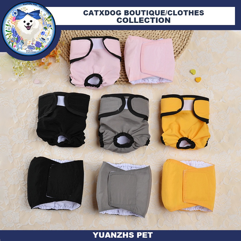 Yuanzhs Pet】กางเกงอนามัยสุนัข เสื้อผ้าแมว กางเกงสุนัขตัวเมีย แพมเพิสสุนัขตัวผู้ xl【XS-XL