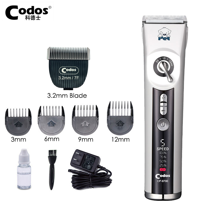 Codos CP9700 ปัตตาเลี่ยนตัดขนไฟฟ้า 5 ความเร็ว ชาร์จได้ สําหรับสัตว์เลี้ยง สุนัข แมว
