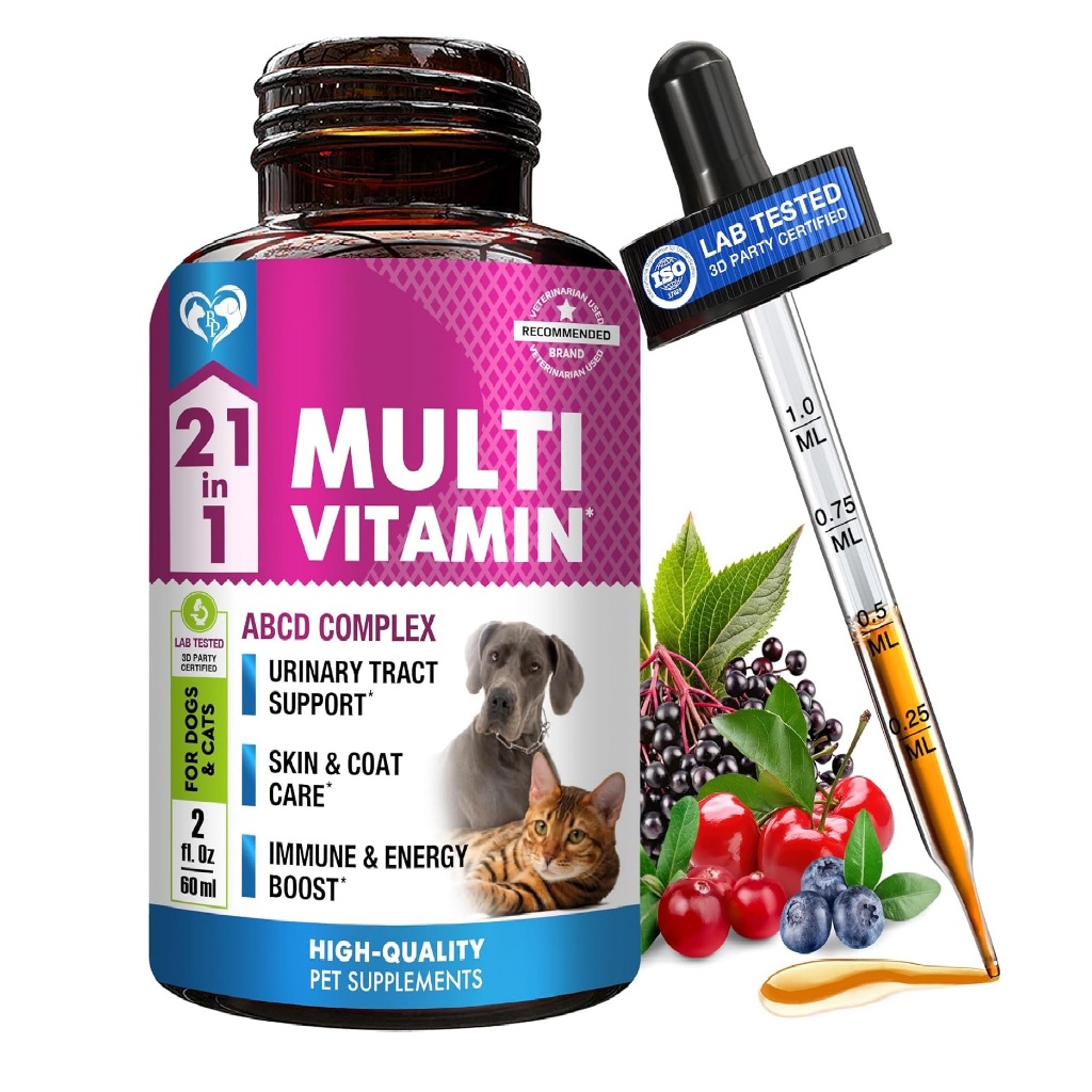 21 in 1 Multivitamin ABCD Complex วิตามินรวมสุนัข-แมว บํารุงทุกส่วน ผิวขน ทางเดินปัสสาวะ ข้อต่อ สมอง ประสาท เสริมภูมิ