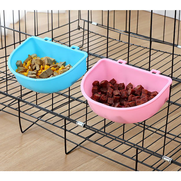 PEKO PET&CAT ชามอาหารติดกรง ถ้วยอาหารแขวนกรง ชามอาหารสัตว์เลี้ยง สําหรับติดกรงสัตว์เลี้ยง