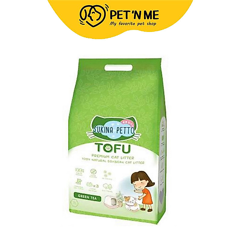 จัดส่งจากร้านค้า] SUKINA PETTO ซูกินะ เพ็ทโตะ ทรายแมวเต้าหู้ กลิ่นชาเขียว 7 L [8858788704328