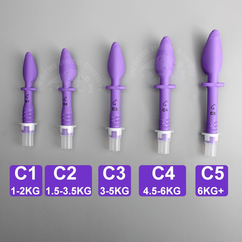 cat v-gel อุปกรณ์ทางเดินลมหายใจบนประตูเสียง แมวที่มีท่อใส่ท่อช่วยหายใจ เครื่องมือสัตวแพทย์