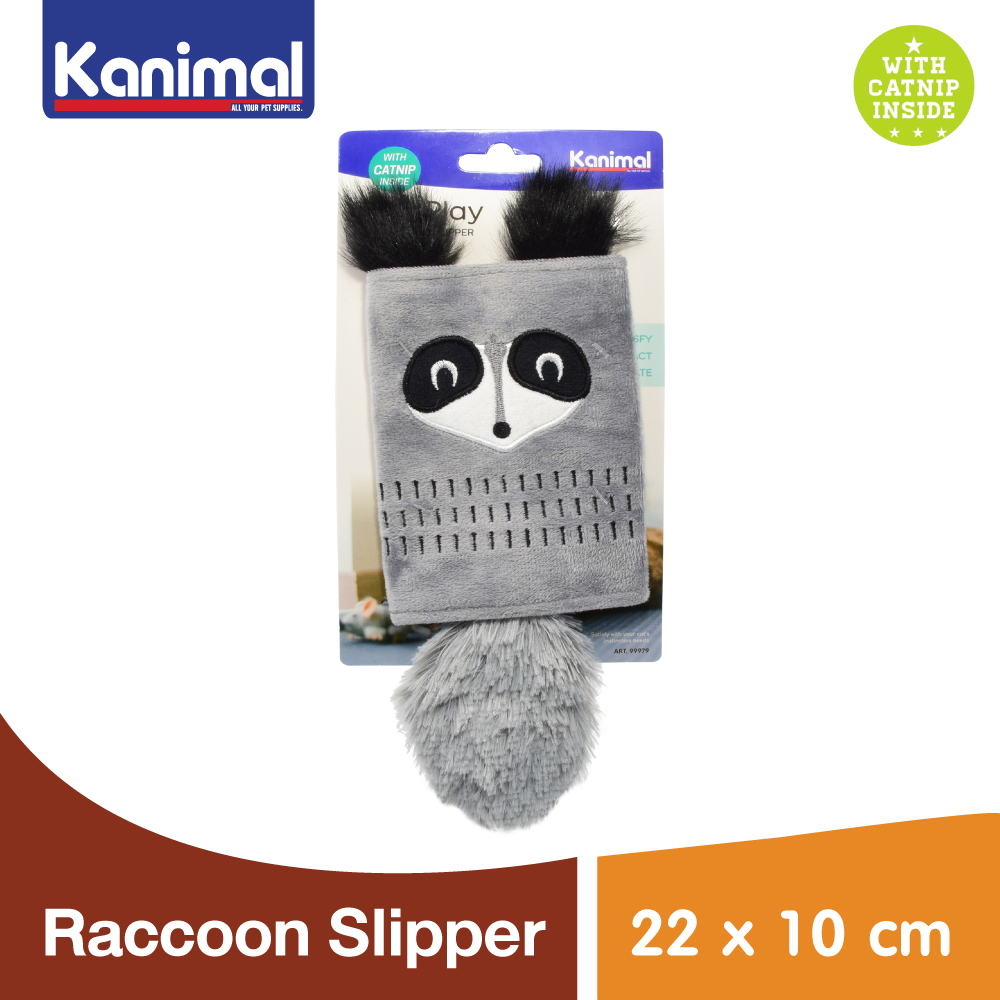 99979] Kanimal Cat Toy ของเล่นแมว ของเล่นตุ๊กตาแรคคูน ยัดไส้ Catnip มีเสียง ก็อปแก๊ป สําหรับแมวทุกสายพันธุ์ 22x10 ซม