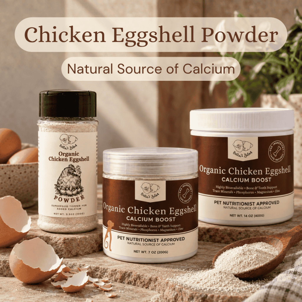 ผงเปลือกไข่ไก่ อาหารเสริม สุนัข แมว Organic Chicken Eggshell Powder Topper for Dogs and Cats