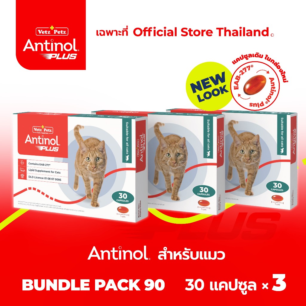 Official Store] แอนทินอล Antinol® EAB 277TMfor cat Bundle Pack 3 กล่อง