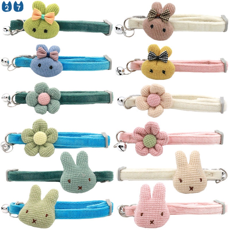 27Pets』ปลอกคอแฟชั่น ลายกระต่ายน่ารัก สําหรับสัตว์เลี้ยง สุนัข และแมว