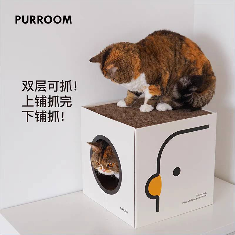Purroom Chicky Box ที่ลับเล็บแมว และบ้านแมว