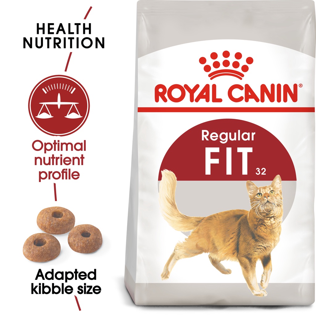 Royal canin fit 32 4kg อาหารแมวโต สูตรสําหรับแมวอายุ 1 ปีขึ้นไป ขนาด 4กก. Exp:05/2027