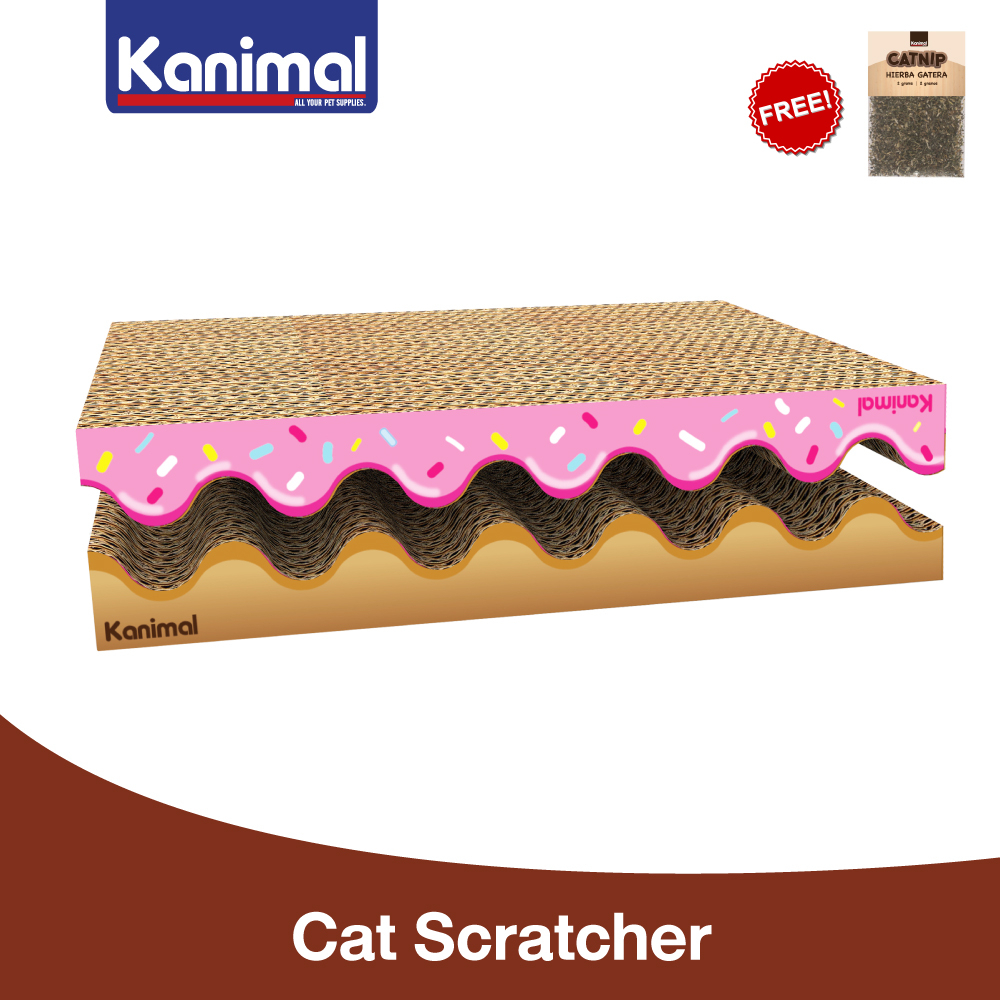 88165] Kanimal Cat Toy ของเล่นแมว ที่ลับเล็บแมว รุ่น Duo Scratch แยกชิ้นได้ สําหรับแมว Size L 42x7x10 ซม. แถมฟรี! Catnip