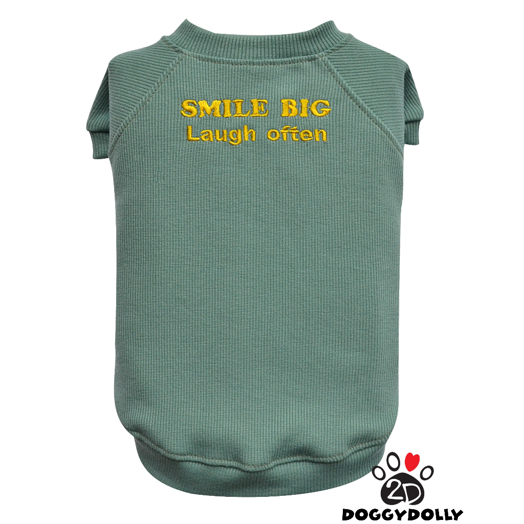 Petcloths -Doggydolly เสื้อผ้าแฟชั่น สัตว์เลี้ยง ชุดหมาแมว เสื้อยืด คอกลม T-Shirt ขนาด1-9โล W555