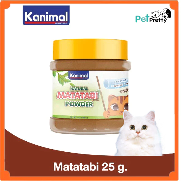 Kanimal Matatabi ขนมแมว ผงมาทาทาบิ กัญชาแมว ใช้โรยบนของเล่น ผ่อนคลาย สําหรับแมวทุกสายพันธุ์ (25 กรัม/กระปุก)- 01149