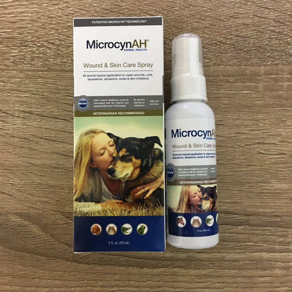 Microcyn AH Wound & Skin Care Spray 59 ml 1 กล่อง สเปรย์ฆ่าเชื้อ ลดการระคายเคือง แผล ผื่นแดง สุนัข แมว Exp.04/2029