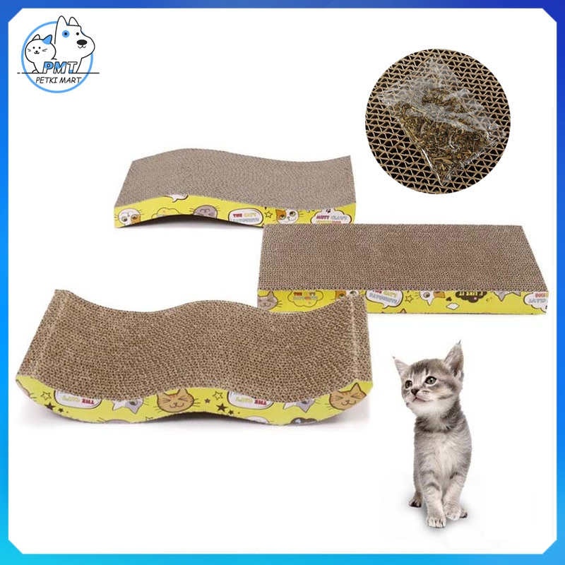 PMT โซฟาที่ลับเล็บแมว แบบ 2 ด้าน 43x21เซนติเมตร ที่ฝนเล็บแมว แถมฟรี!กัญชาแมว ที่ลับเล็บแมว ความต้านทานการสึกหร