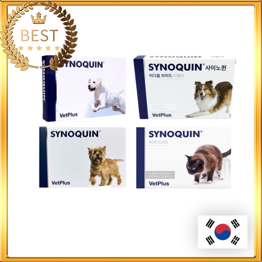 VetPlus] SYNOQUIN EFA Pet Joint Supplements 30ea Small Medium Large Breed Tablet, Capsule For Dog & Cat / VET PLUS