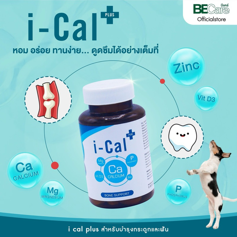 I-cal plus แคลเซียม i cal plus สําหรับสุนัขและแมว มี 2 ขนาด