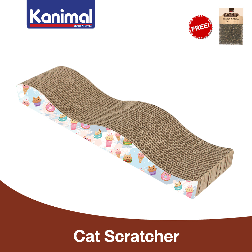 CS-1024] Kanimal Cat Toy ของเล่นแมว ที่ลับเล็บแมว รุ่นกระดานเล็ก ขนาด 45.5x12x5 ซม. ฟรี! Catnip กัญชาแมว