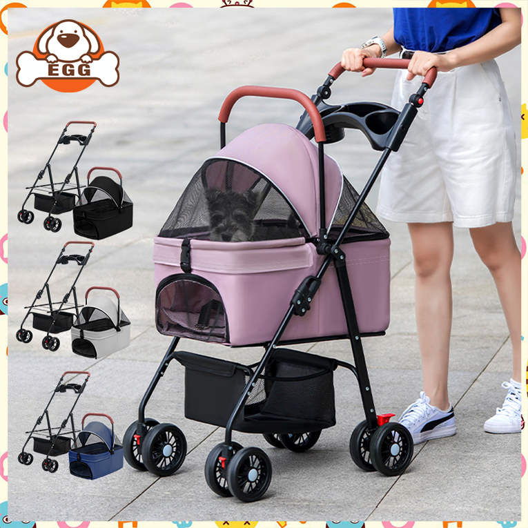 EGG รถเข็นสุนัข ถอดออกได้ รับน้ําหนักได้ถึง 20 กิโลกรัม รถเข็นสัตว์เลี้ยง รถเข็นแมว รถเข็นสุนัขและแมว COD