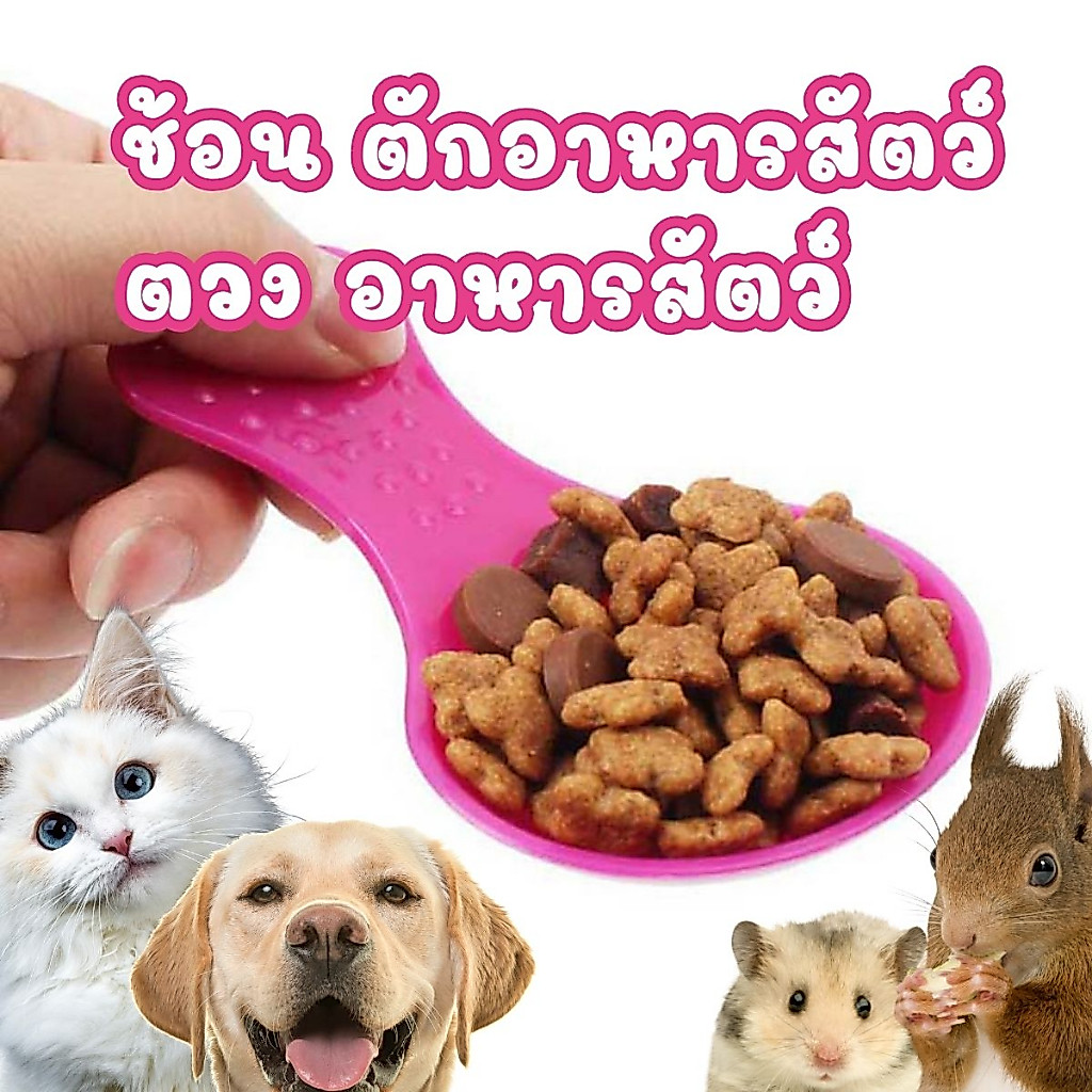 จากไทย 🇹🇭 ช้อนตักอาหารสัตว์ ช้อนตวง อาหารสัตว์ แมว หมา