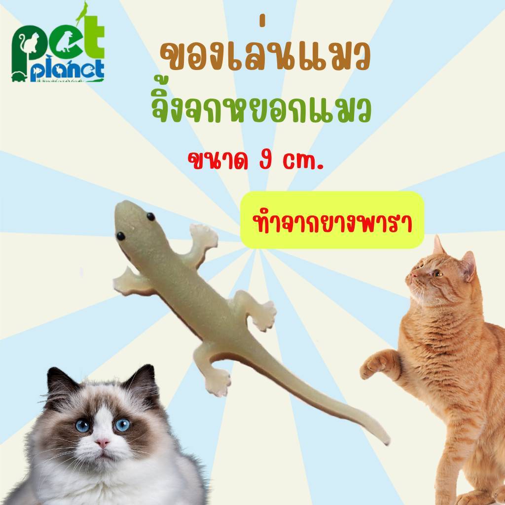 9cm. ] ของเล่นแมว จิ้งจกปลอม ทําจากยางพารา ใช้ หยอกแมว แกล้งแมว เสริมทักษณะ การล่าให้น้องเหมียว