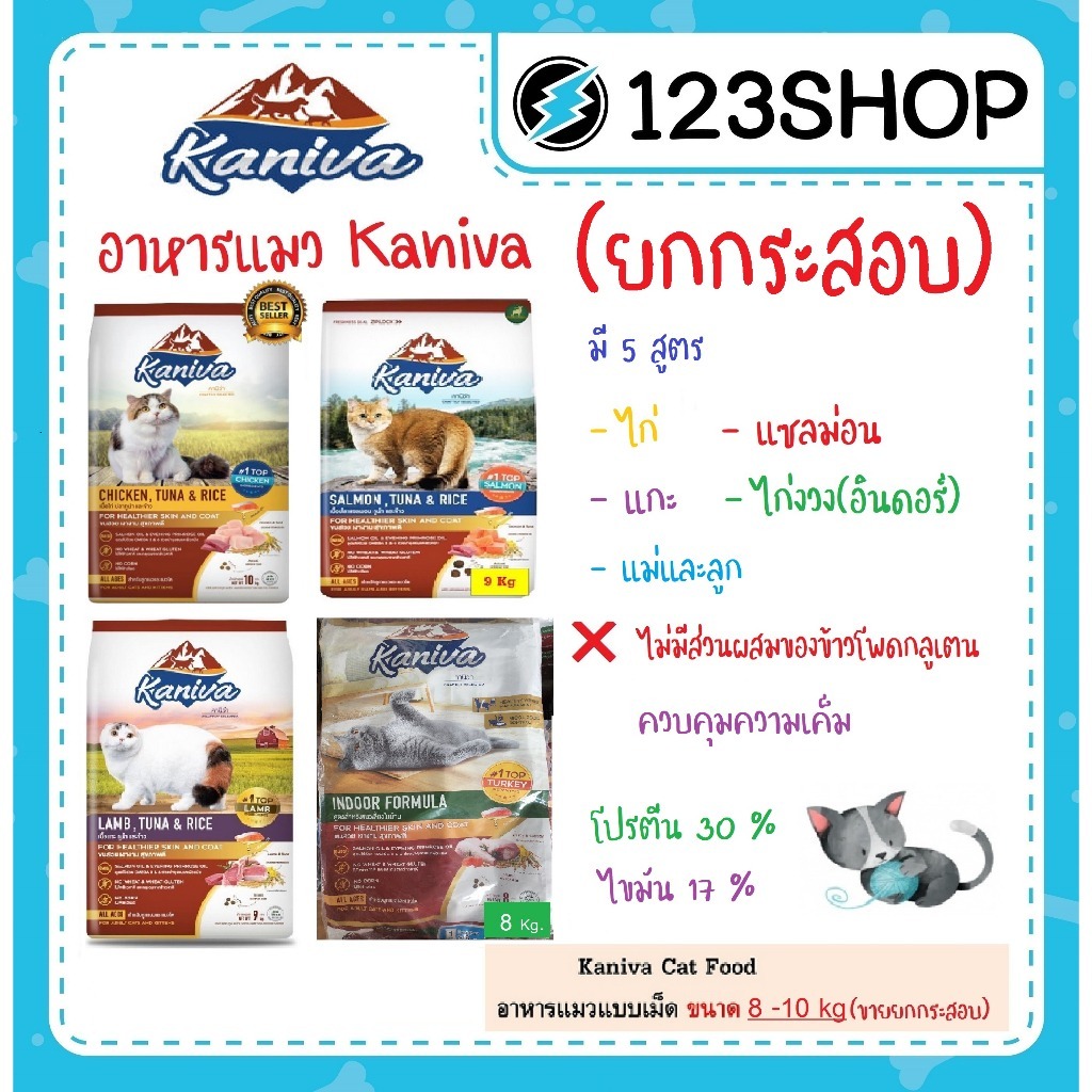 คานิว่า Kaniva อาหารแมว ยกกระสอบ 8 -10 kg