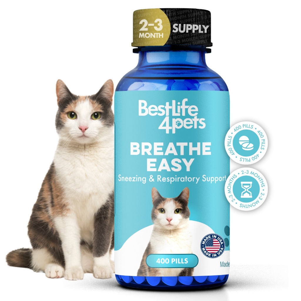 Breathe Easy CAT อาหารเสริมแมว (EXP.12/2029) หวัด ไอ จาม น้ํามูกไหล สกัดจากธรรมชาติล้วน