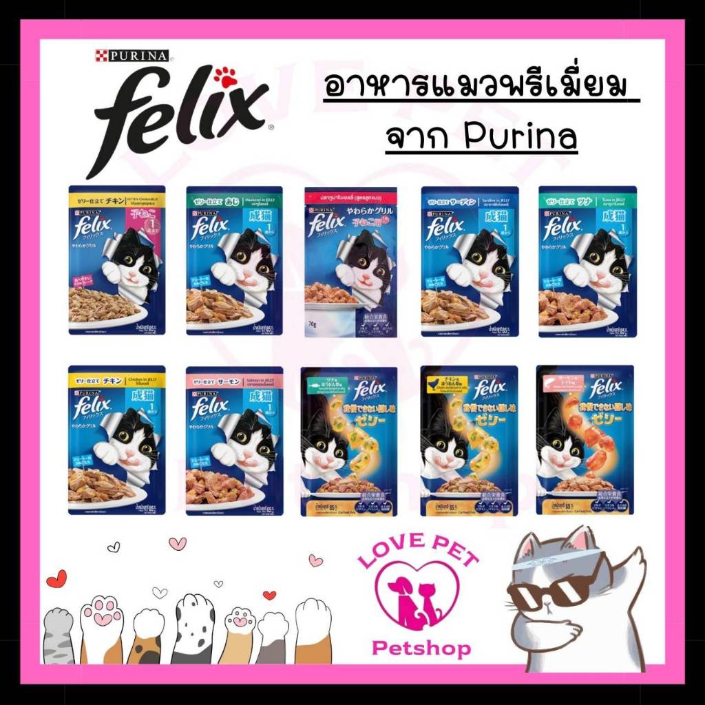 Felix อาหารเปียกแมวเฟลิกซ์ซอง 70gx12 ซอง(โหล)