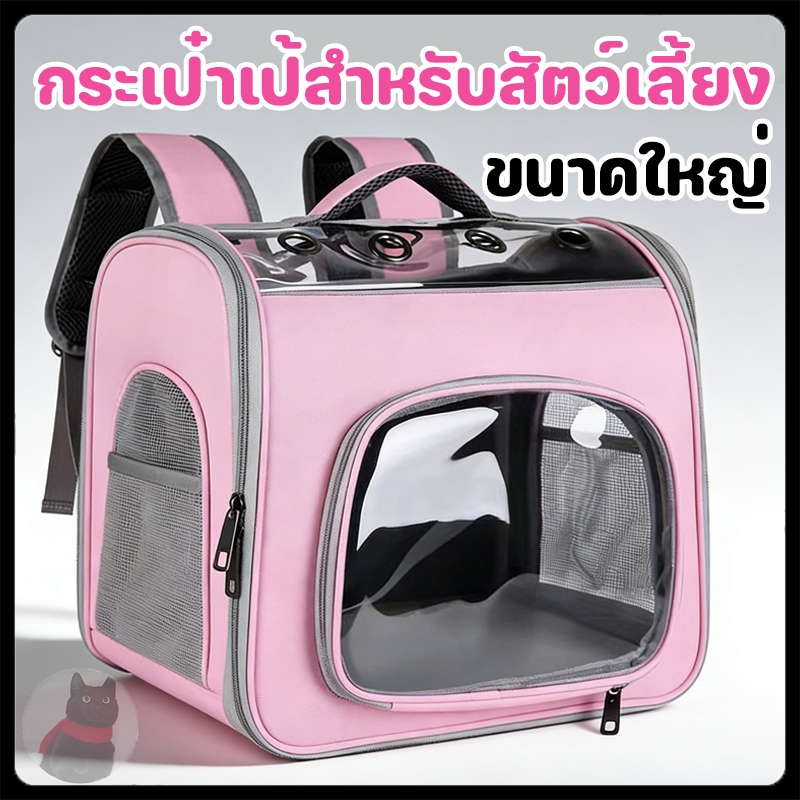 กระเป๋าเเมว เป้แมว กระเป๋าเป้สัตว์เลี้ยง Pet carrier พับเก็บได้ ระบายอากาศได้