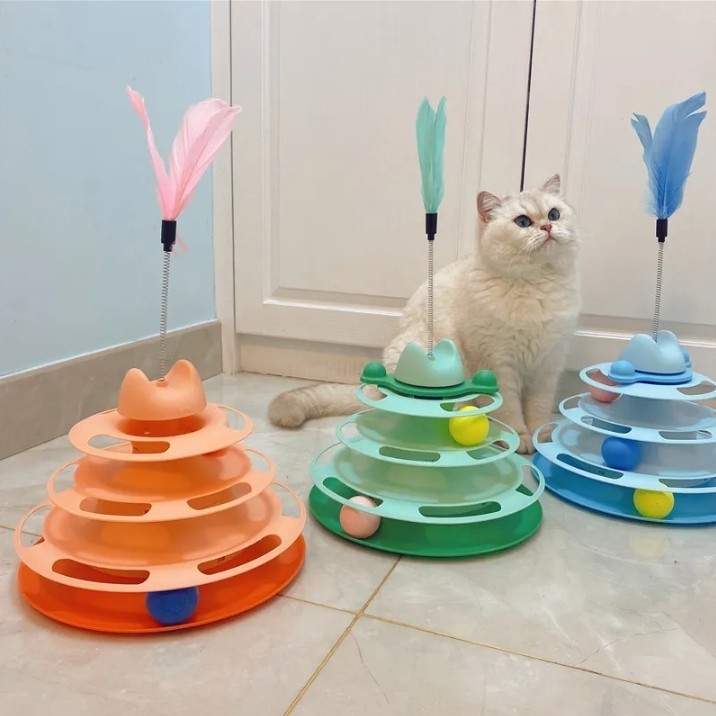 รางบอลแมว catnip ไม้ตกแมว ลูกบอลแมว รางบอลcatnip กังหันลม
