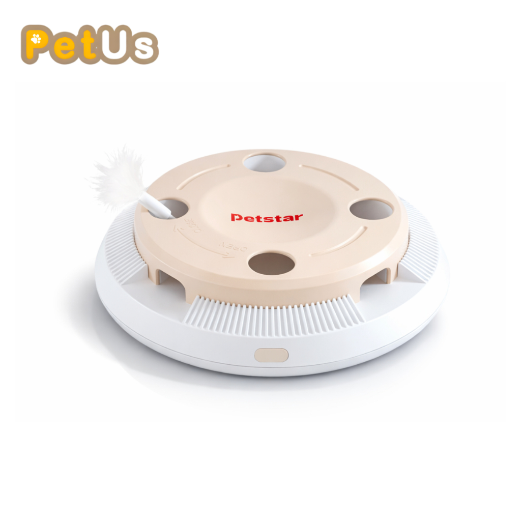 ของเล่นแมว ของเล่นแมวอัตโนมัติ ทํางานอัตโนมัติ มีไฟ LED ฟรีถ่าน ทนต่อรอยขีดข่วน แข็งแรง