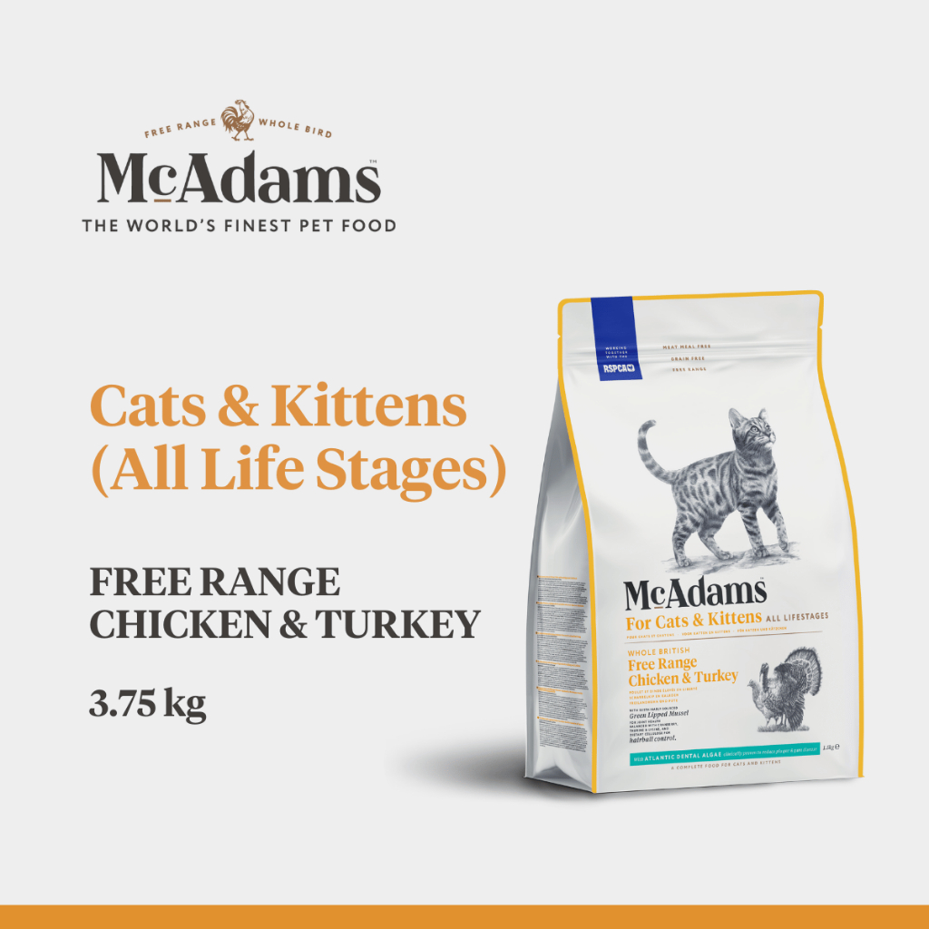 McAdams Cat&Kitten Chicken & Turkey 3.75 kg แมคอดัมส์ แคท สูตรไก่และไก่งวง สําหรับแมวทุกช่วงวัย