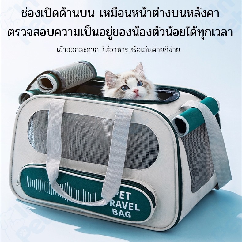 กระเป๋าใส่สัตว์เลี้ยง เป้แมว สุนัข ถุงใส่สัตว์เลี้ยงพกพา ระบายอากาศรอบด้าน Cat Pet Bag